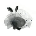 thumbnail image 2 of IDALL Fascinators Hats Tea Party Hats Women's Fascinators Hat Fashion Feathe Hat Cocktail Party Hat Hair Clip Headband Party Hats Fascinator Headband Black One Size, 2 of 7