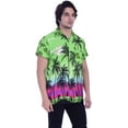 thumbnail image 5 of Varnit Crafts Mens Hawaiian Shirt Relaxed-Fit Funky Casual Opal Green M, 5 of 7