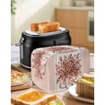 thumbnail image 4 of Eucalyptus Brown Toaster Cover 4 Slice, Large Kitchen Appliance Covers, Stripes Flower Cactus Plant Toaster Oven Cover with Loop, Bread Machine Cover Polyester Dust Cover Protection, 4 of 4