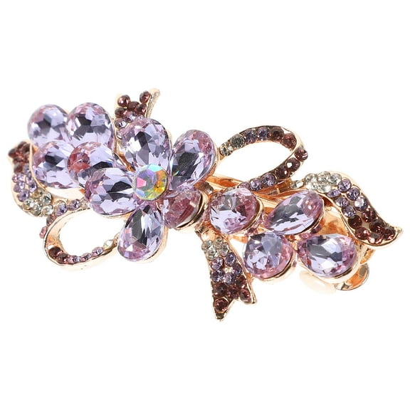 BESTYASH Rhinestone Barrette Clip Barrettes Women Metal Hair Jewelry 1Pcs