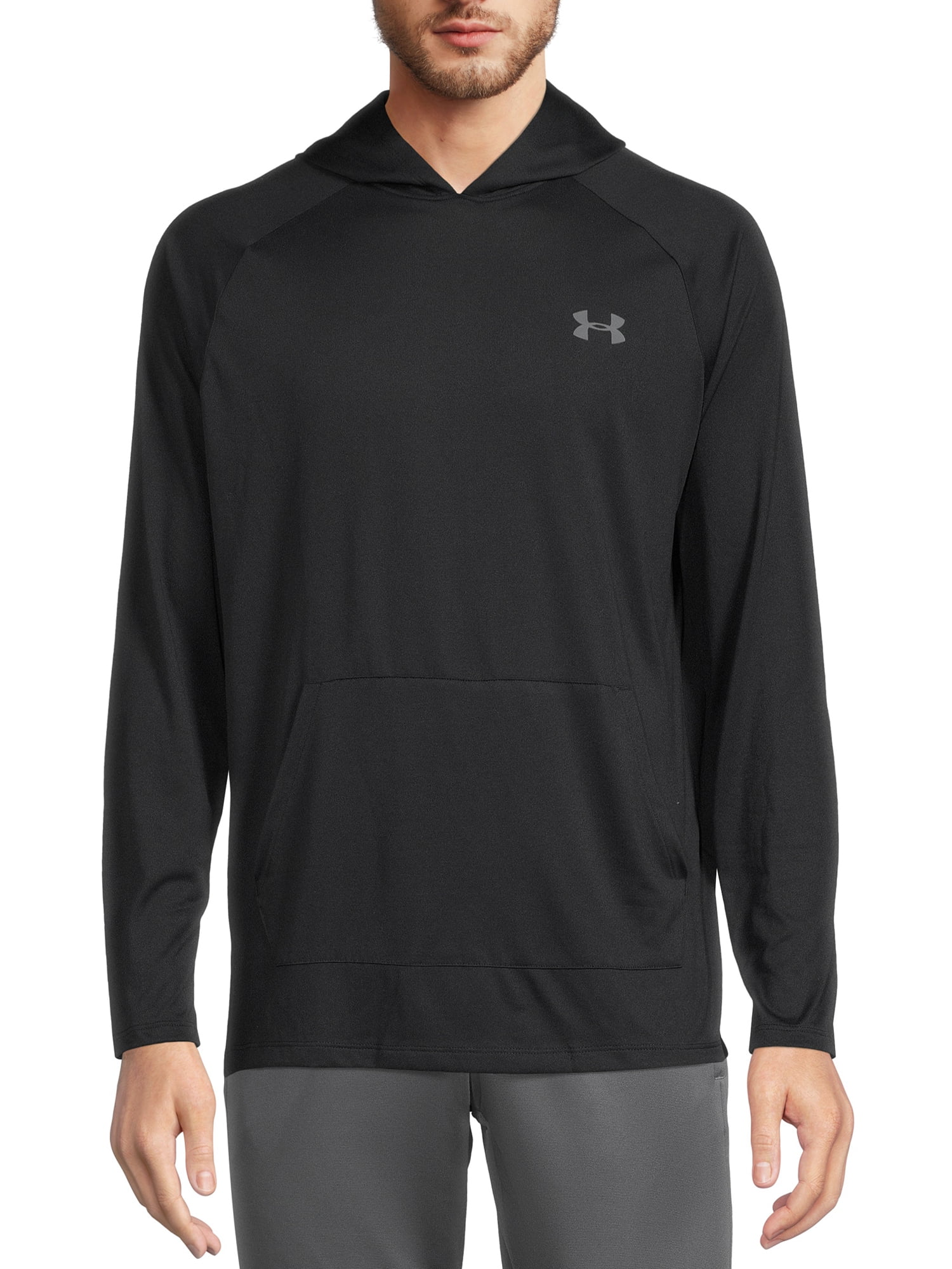 Under Armour Mens Tech 2.0 Hoodie Black Sports Gym Hooded Breathable Lightweight 