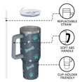 thumbnail image 4 of OBREWU Paw Prints and Bones Tumbler with Handle and Lid,Paw Prints and Bones 40oz Double Wall Vacuum Insulated Tumbler,Cups Gift for Women and Men, 4 of 7