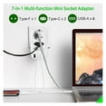 USB Wall Charger,With USB 7 In 1 Strip Outlet Wall USB Adapter,Multi