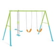 thumbnail image 1 of Intex Three Feature Colored Playground Swing Set w/Trapeze Bar, Multicolor, 1 of 12