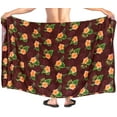 thumbnail image 5 of LA LEELA Men's Bath Trunk Swimwear Sarong Pareo Beach Wrap One Size Rust, Hibiscus Summer Vacation Aloha, 5 of 5