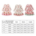 thumbnail image 7 of IDOPIP Girls Fall Long Sleeve Dress Floral Ruffle Dress Off Shoulder Casual Dress 6Y Blue, 7 of 7