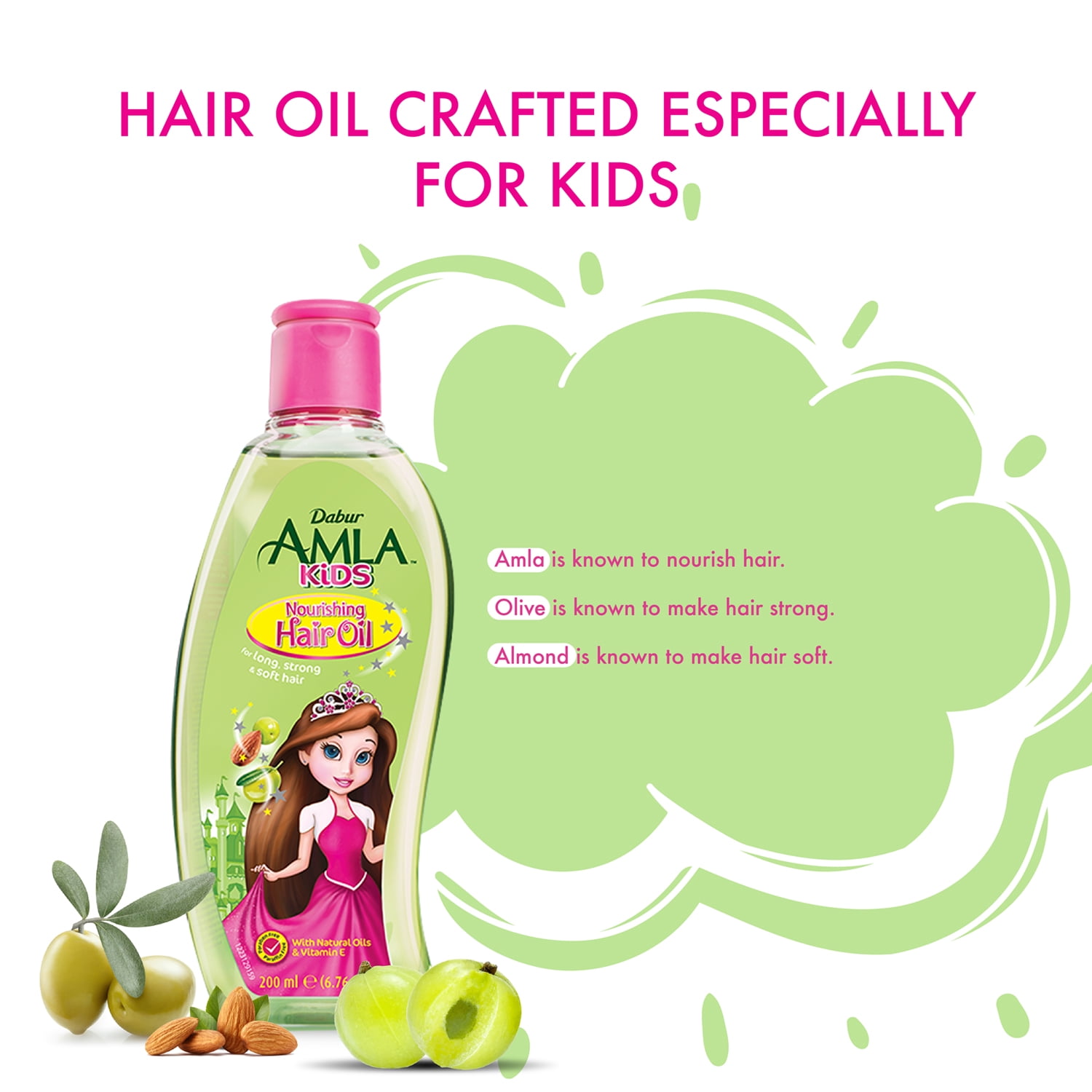 Dabur Amla Kids Hair Oil Nourishing Hair Oil 200ml (Pack of 2) - Walmart.com