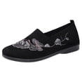 thumbnail image 3 of Women's Breathable Mesh Shoes Casual Trendy Flower Embroidery Shoes Slip-On Soft Sole Non-Slip Shoes Mesh Bottom Shallow Mouth Walking Shoes, 3 of 10