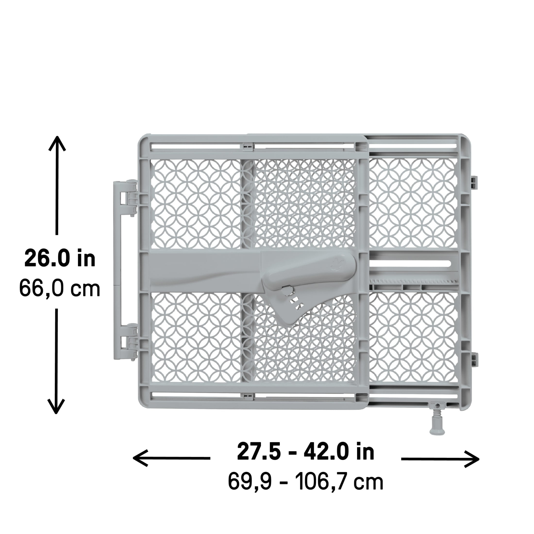 Summer by Ingenuity Indoor & Outdoor Walk-Thru Safety Pet and Baby Gate, 27.5 - 42" Wide, 26" Tall - Gray