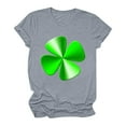 thumbnail image 4 of T-Shirt de la Saint-Patrick pour Femmes Mode Saint-Patrick Imprimé Col Rond Manches Courtes T-Shirt Décontracté Haut T-Shirts de la Saint-Patrick pour Femmes, 4 of 4