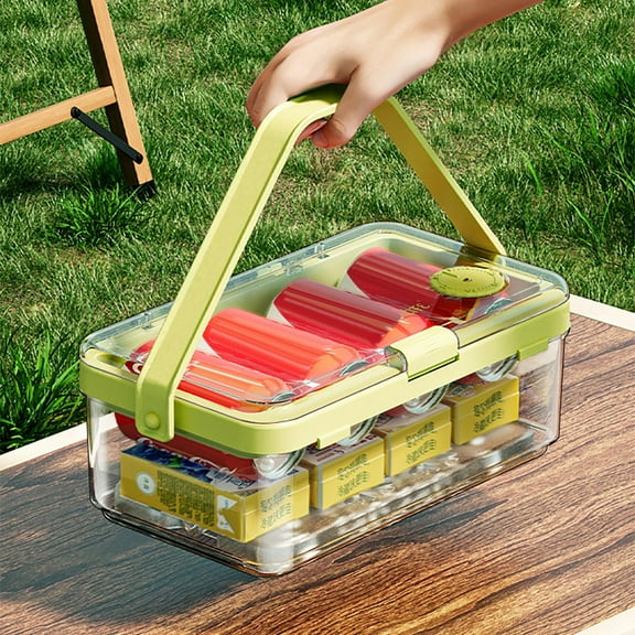 Portable Insulated Lunch Box with Ice Pack | Leak-Proof Food Storage Container for Picnics, Travel & Work | Microwave & Fridge Safe Bento Box | 12.8X9.5X23.5Cm