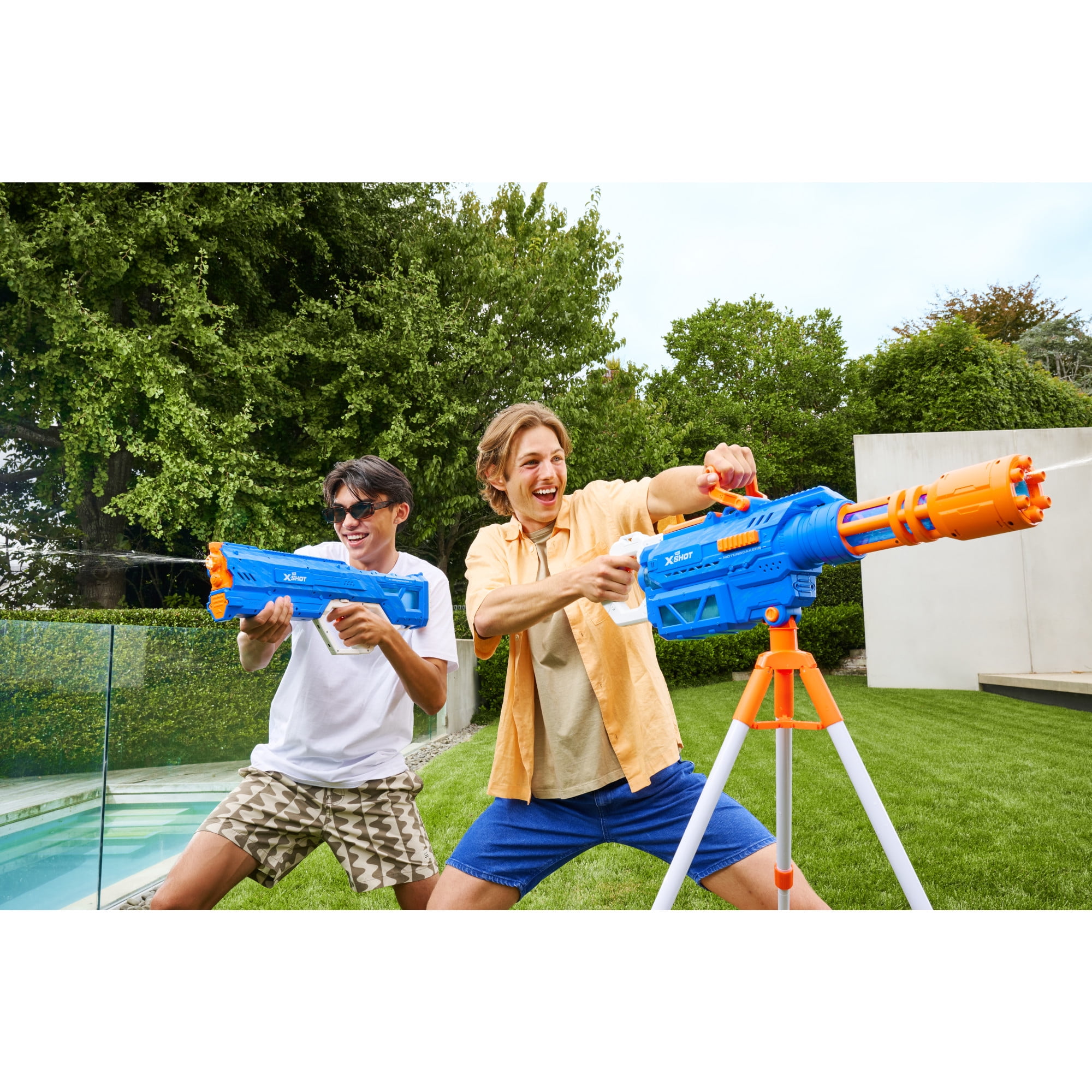 XSHOT Water Mega Pulse Motor Soaker (Fast Fill) Motorized Outdoor Water Blaster by ZURU for Ages 8+