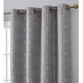 thumbnail image 4 of THD Venice Moroccan Tile 100% Complete Blackout Thermal Insulated Grommet Curtain Panels, Set of 2, 4 of 48