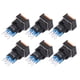 thumbnail image 5 of Uadme Interruptor de botón Cuadrado de 25 Piezas - Interruptores de autobloqueo de 8 Pines de latón ABS con luz 16 mm 12 V(Amarillo), 5 of 8