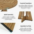 thumbnail image 6 of Round Dining Table for 4, 47 Inch Farmhouse Kitchen Table Small Dinner Table, 6 of 7