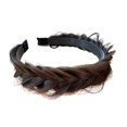 thumbnail image 2 of Diadema para El Cabello, Diadema Ancha, Peinado para El Cabello, Banda para El Cabello Gruesa, Banda para El Cabello para M Marron oscuro, 2 of 8