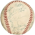thumbnail image 4 of Jackie Robinson Roy Campanella 1956 Brooklyn Dodgers Team Signed Baseball PSA, 4 of 10