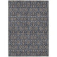 thumbnail image 2 of 9' X 12' Navy Blue Beige And Taupe Floral Washable Indoor Outdoor Area Rug, 2 of 5