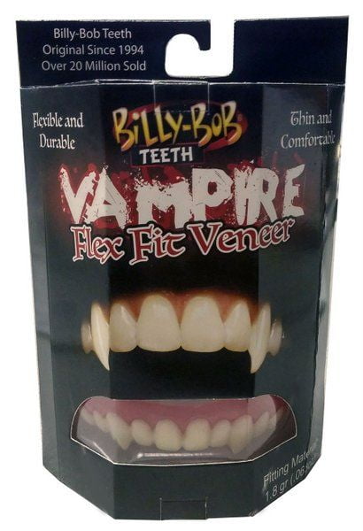 CUSTOM FITTING VAMPIRE TEETH FANGS WITH BLOOD DROPS HALLOWEEN COSTUME ACCESSORY 