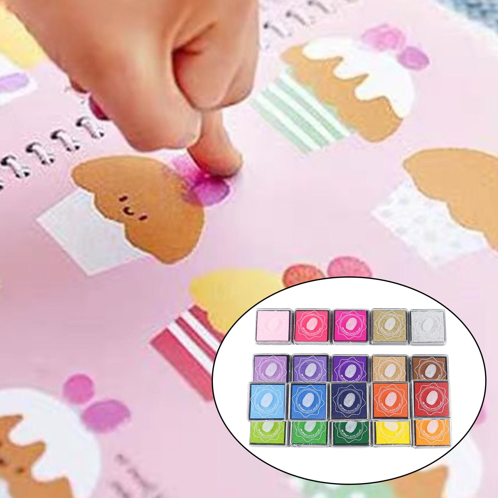 37 Colors Rainbow Multi Color Craft Ink Pad Stamps Partner DIY Color,Washable Finger Ink Stamp Pads for Kids, Paper, Wood Fabric,Scrapbook, Painting