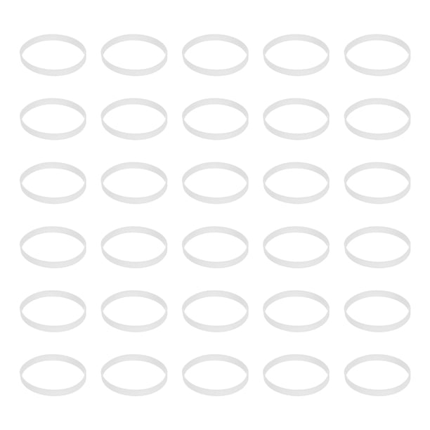 Uxcell 50 piezas de bandas de goma de silicona, 1.57" pequeñas bandas de goma gruesas, anillos fuertes elásticos, ataduras de cables antideslizantes para envolver cordones, billetera, efectivo, blanco
