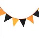 thumbnail image 4 of Pancarta de algodón de celebración de 10.5 pies, decoración de banderas de festivales triangulares reutilizables (negro naranja) (1 pieza) JAMW Sencillez, 4 of 5