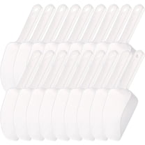 WEAVILUX Weavilux 20Pcs White Plastic Ice Scoop for Kitchen and Multipurpose Use