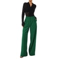 thumbnail image 4 of Liacowi High Waisted Wide Leg Pants for Women Casual Business Classic Fit Straight Leg Suit Pant Flowy Palazzo Trousers, 4 of 9