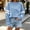 Light Blue, variant on Striped Sweatshirt for Women Pullover Long Sleeve Sweatshirt Crewneck Pullover Tops Fall Fashion Outfit