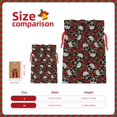 thumbnail image 3 of Fuzoiu Red Rose Skull Print Christmas Gift Bag,Burlap Gift Bag with Drawstring Closure & Hang Tag,Perfect for Holidays, Birthdays, and Special Occasions-Small, 3 of 7