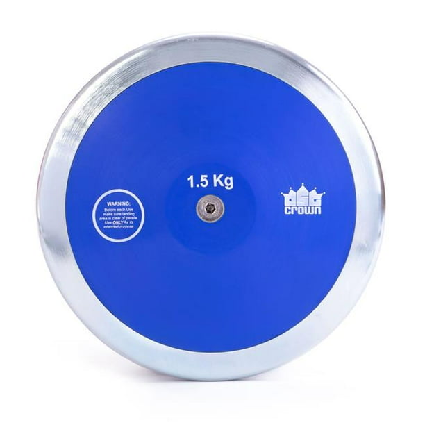 Crown Sporting Goods 1.5kg High Spin Discus, 80 Rim Weight Official
