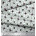 thumbnail image 3 of Soimoi Rayon Crepe Fabric Swirl & Floral Patchwork Decor Fabric Printed Yard 46 Inch Wide, 3 of 3