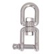 thumbnail image 1 of Grillete de doble mordaza profesional de acero inoxidable 304 resistente, dispositivo de grillete rodante para cuerda de escalada de columpio de 12 mm/0,47 pulgadas, 1 of 14