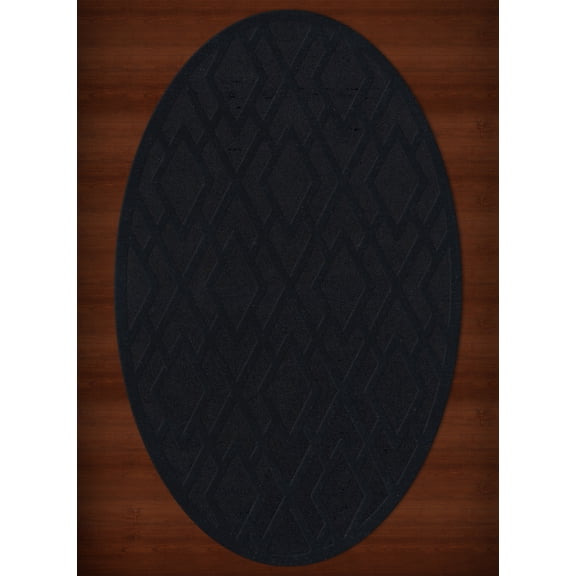 Dalyn Dover Area Rug DV1 Dv1 Black Diamond Lines 4' x 6' Oval