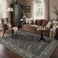 thumbnail image 3 of GENIMO 2'x3' Area Rug for Entryway, Machine Washable Non Slip Low Pile Indoor Door Mat for Front Door Kitchen Bathroom, Garden Floral, Slate Blue, 3 of 3