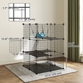 thumbnail image 3 of PawHut 3 Tier Cat Cage Crate, DIY Pet Playpen with 3 Doors, 3 of 10