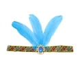 thumbnail image 3 of Unique Bargains 1 Pc Headband Feather Elastic Band Hairband for Women Lake Blue, 3 of 5