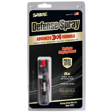 Sabre 3-in-1 Compact Pepper Spray with Clip