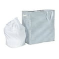 thumbnail image 5 of Household Essentials Rectangular Double Sorter with Handles, Blue and White Stripe, 5 of 9
