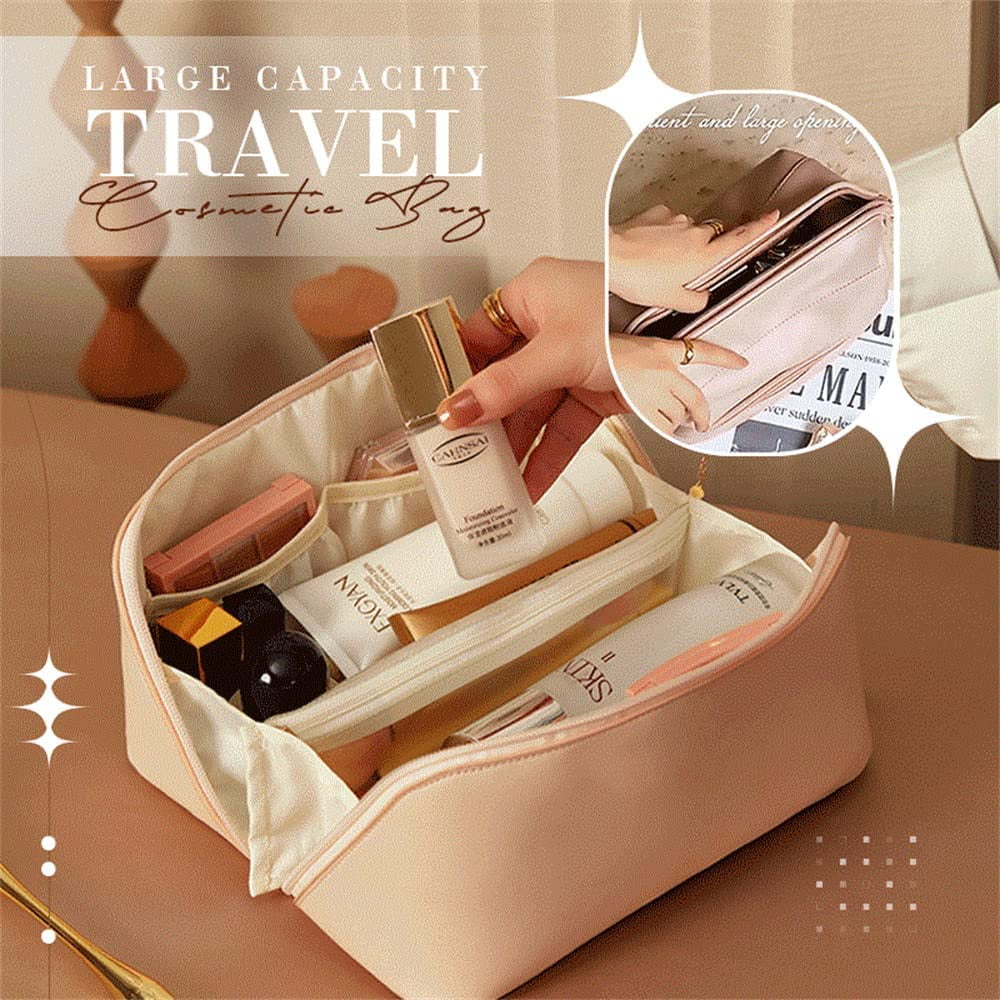 Vonter Travel Makeup Bag, Women Cosmetic Bag Insert Organizer Toiletry Bag Case Pouch, Multi Pockets Handbag Organizer Felt Fabric,Adapted in LV
