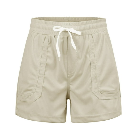 Womens Shorts 2025 Summer Comfy High Waist Belt Fashion Solid Color Casual Jean Shorts M-3XL