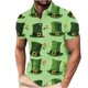 thumbnail image 1 of Camisa Casual Impresa de los Hombres, Top de Solapa de Manga Corta en Tela de Malla Ligera para Uso Al Aire Libre Y Diario, Blusa de Suéter Elegante, 1 of 9