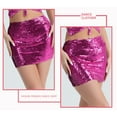 thumbnail image 4 of Ediodpoh Glitter Skirts for Women Shiny Sequined Mini Skirts for Night Out Party Dance Performance and Stage Show Mini Skirts for Women Hot Pink One Size, 4 of 6
