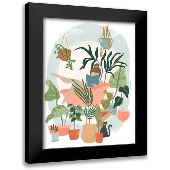 Vess, June Erica 12x14 Black Modern Framed Museum Art Print Titled - Plant Lady Bath I
