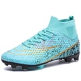 thumbnail image 2 of Zapatos de fútbol profesionales para hombre y mujer, botas de entrenamiento cómodas, transpirables, con pinchos largos, para interior y exterior, novedad, 2 of 5