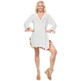 thumbnail image 4 of HAPPY BAY Women's Beachwear Swimsuit Coverups Summer Swim Beach Dress Cover ups for Swimwear Women Loose Tank Bathing Suit Cover-up 12-14 Snow White_AC148, 4 of 4