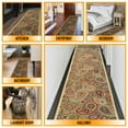 thumbnail image 4 of Ottomanson Non-Slip Hallway Runner Rug 1'10" x 7' Perfect for High Traffic Areas, Beige Paisley, 4 of 14