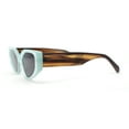thumbnail image 3 of Womens Mod Squared Cat Eye Plastic Chic Fashion Retro Sunglasses Blue Brown - Black, 3 of 4