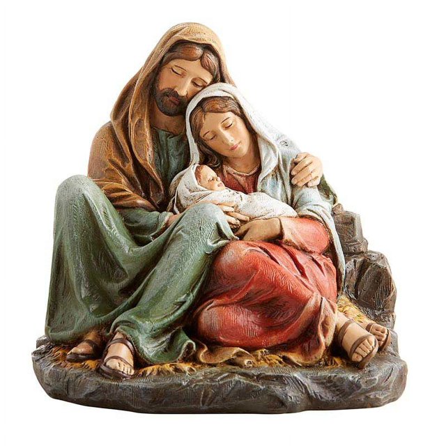 Figura Decorativa Christian Brands Sagrada Familia abrazados durmiendo 15cm