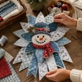 thumbnail image 6 of Festive Quilted Christmas Door Hanging DIY Sewing Kit; 3D Padded Patchwork Set for Beginners, Complete Fabric Kit for Front Door, Mantel, Wall, Office Decor, Gift for Craft Lovers,Snowman, 6 of 6